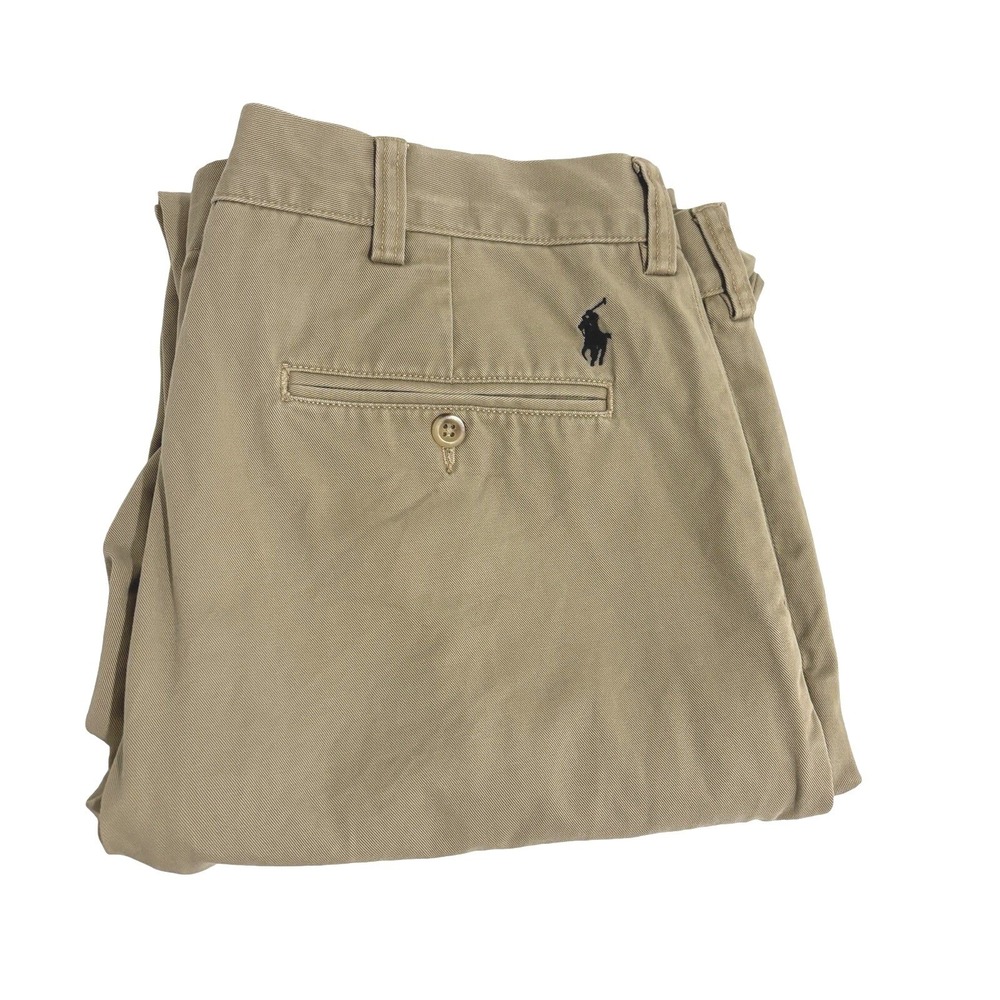 Polo by Ralph Lauren Khaki Cotton Chinos - Tan with Black Logo